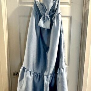 Petal & Pup One Shoulder Dress in Light Blue